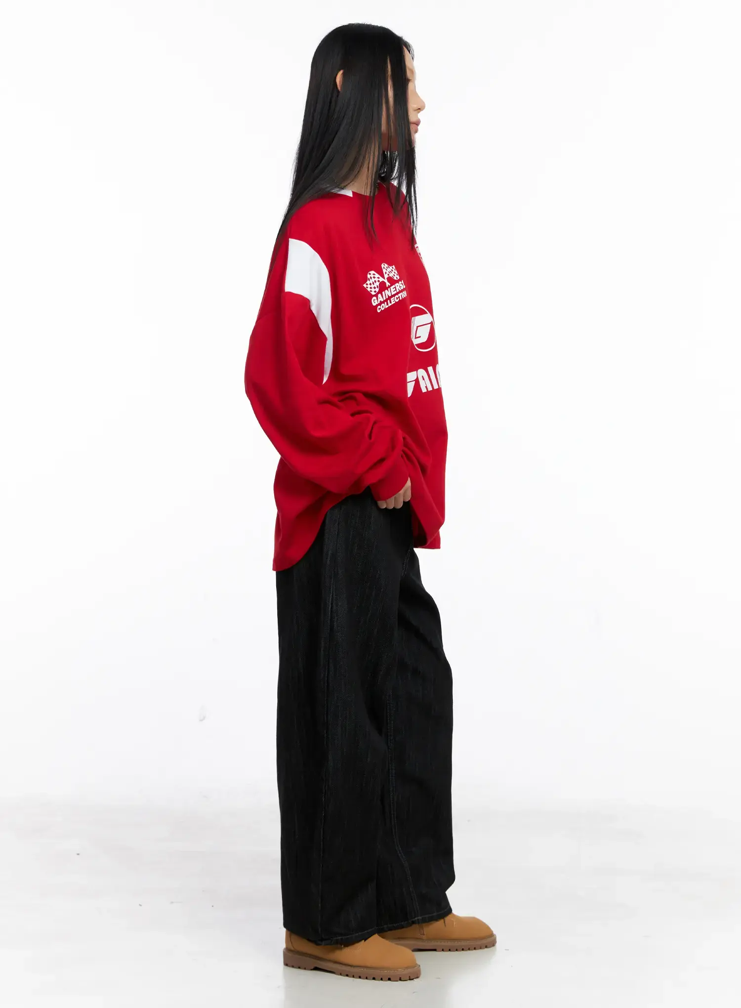 Oversized Graphic Jersey Sweatshirt CS509 - Image 6