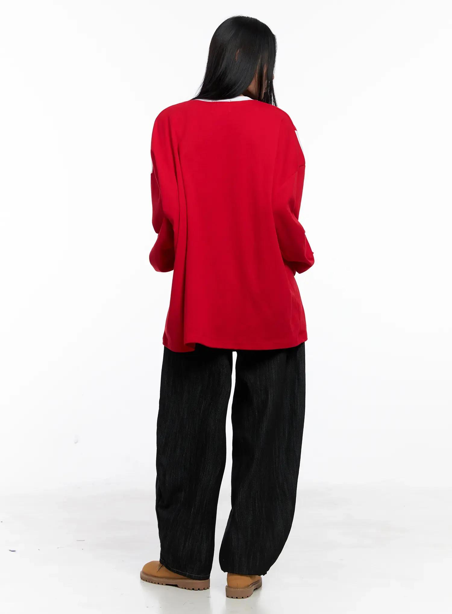 Oversized Graphic Jersey Sweatshirt CS509 - Image 7