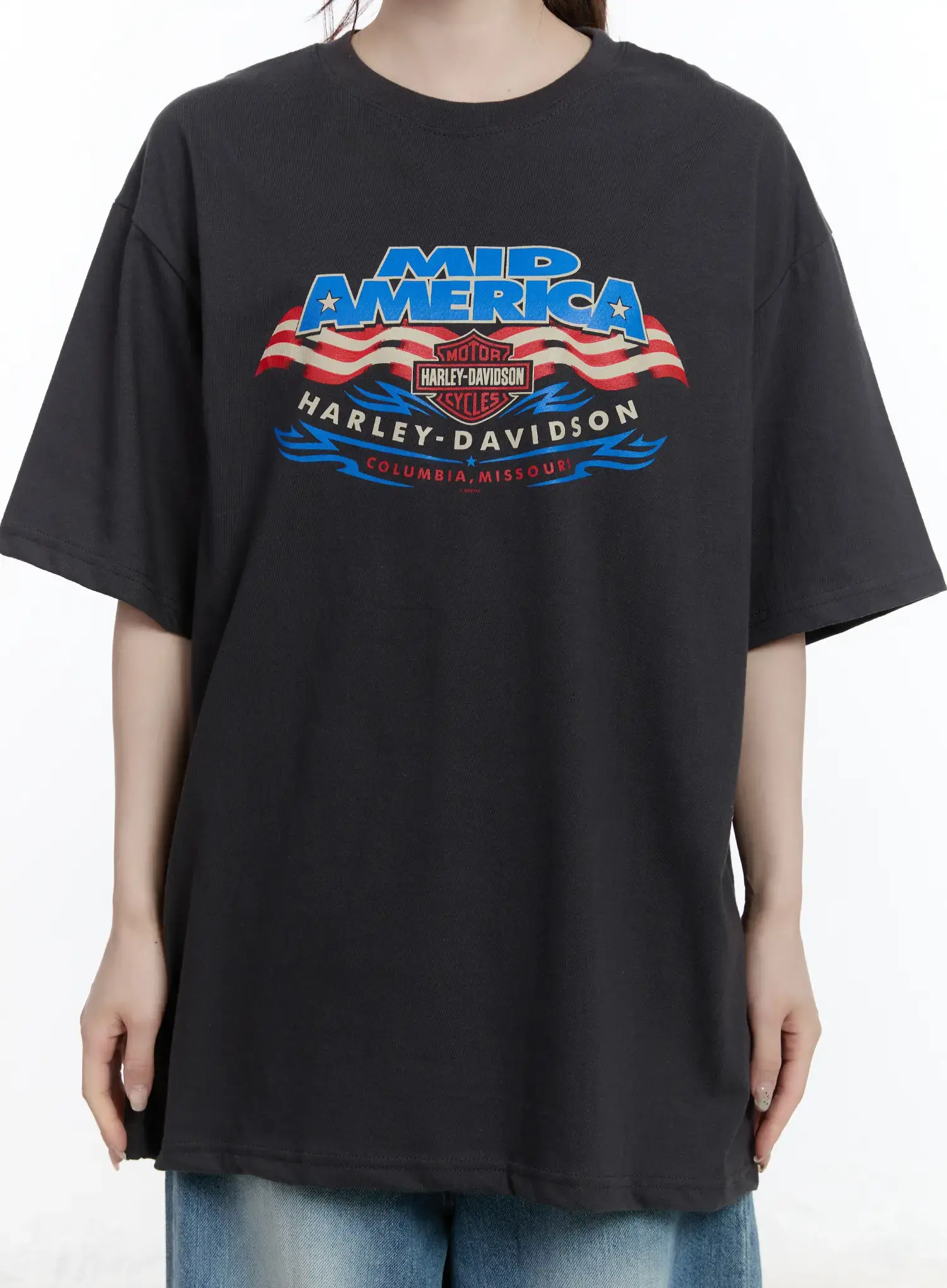 Oversized Graphic Print Tee CA503 - Image 9