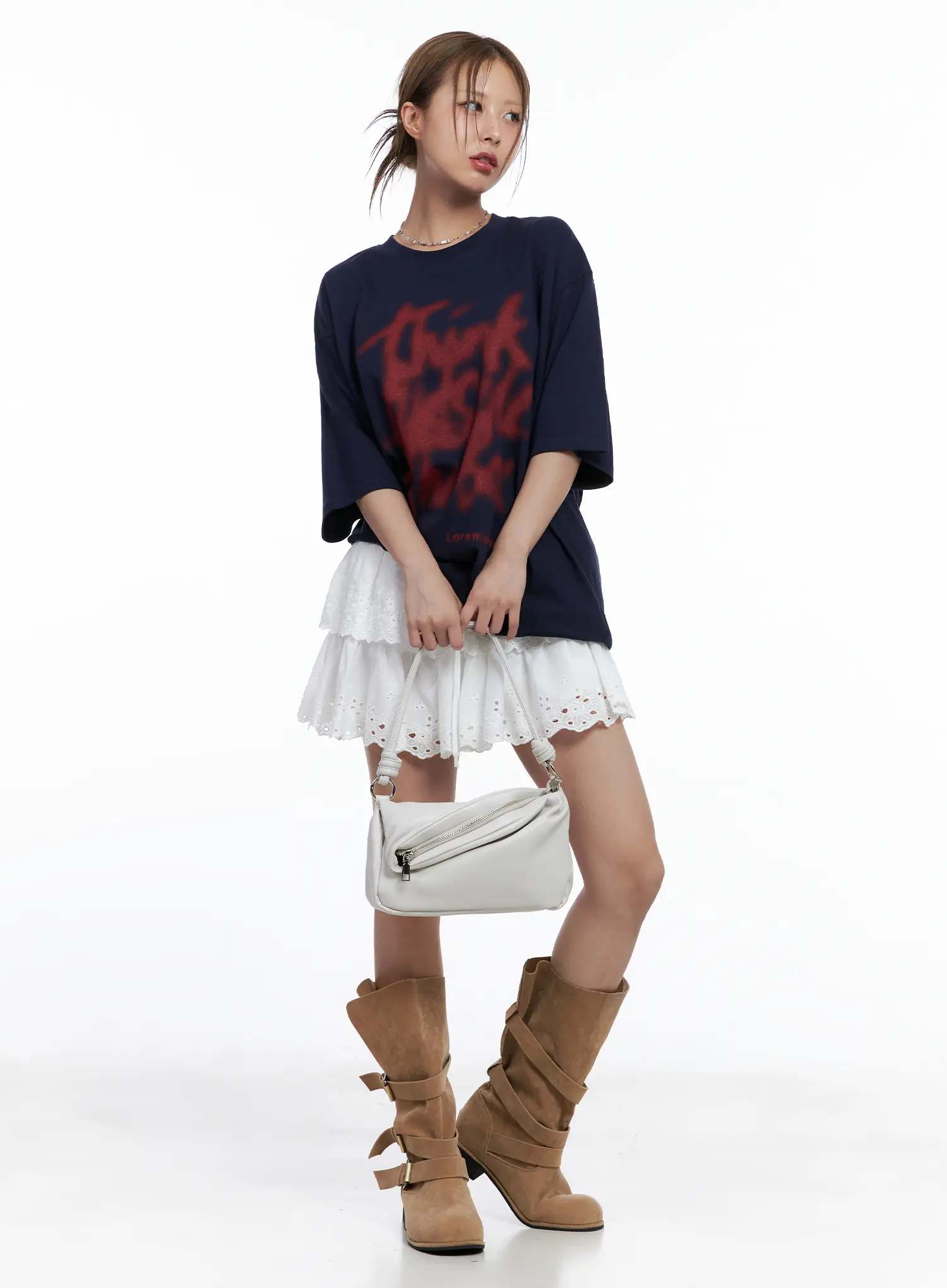 Oversized Graphic Short-Sleeve Tee CL514 - Image 3
