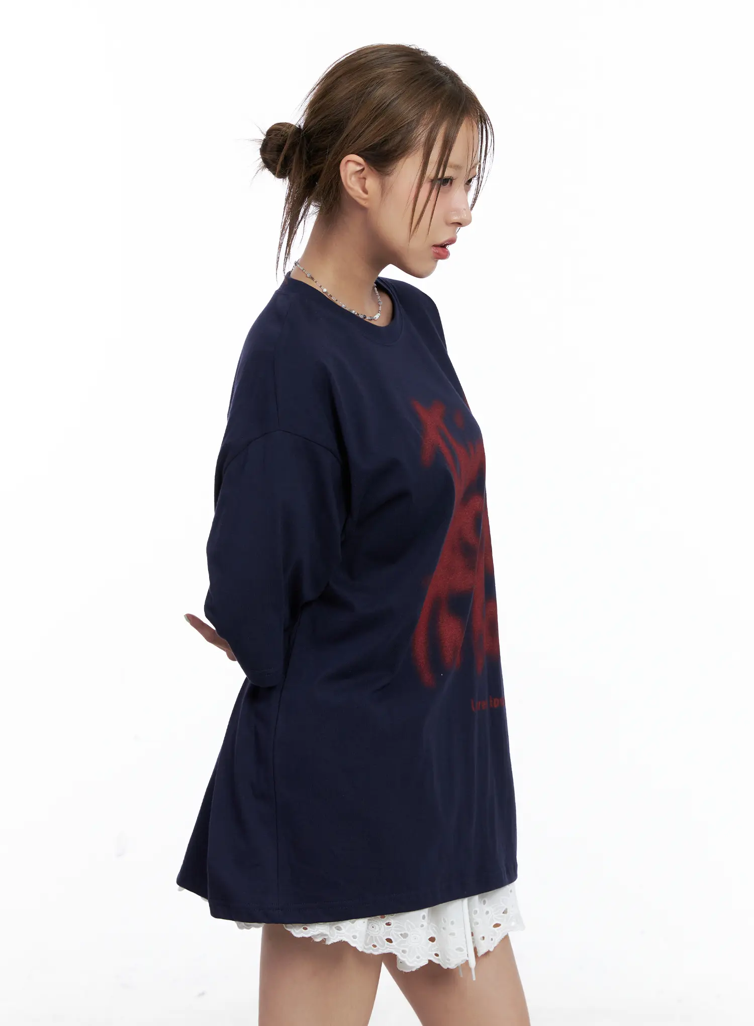 Oversized Graphic Short-Sleeve Tee CL514 - Image 5