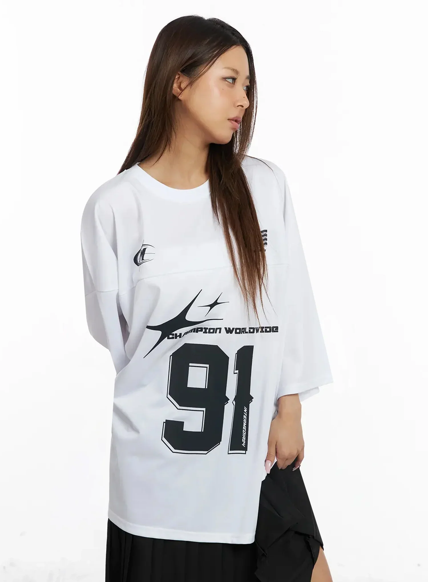 Oversized Jersey Tee IY504 - Image 8