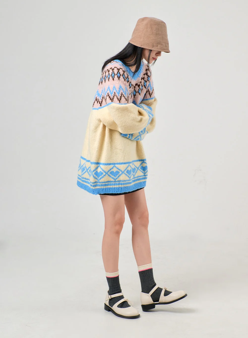 Oversized Knit Sweater OF405 - Image 4