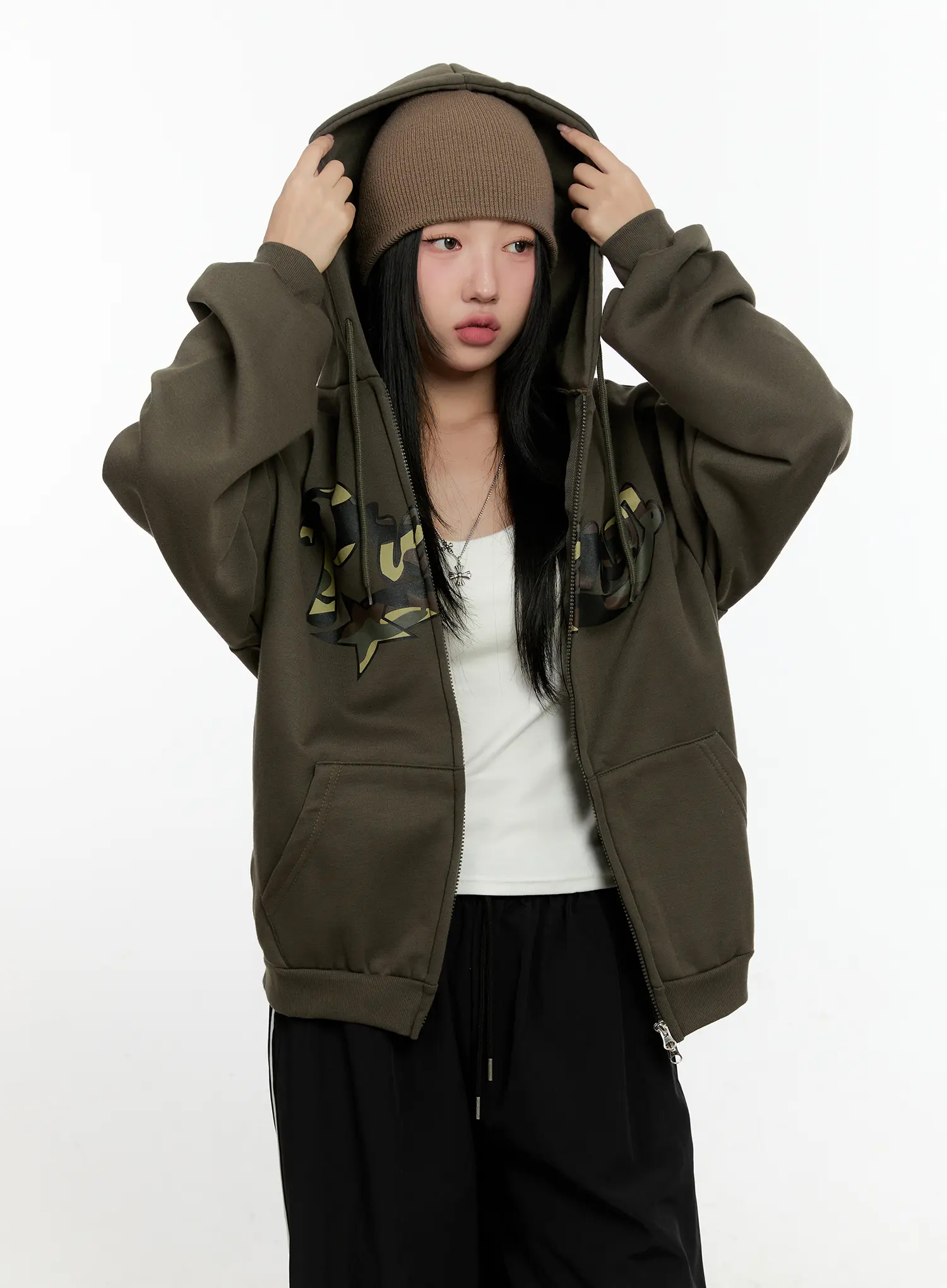 Oversized Lettering Hoodie CN505 - Image 5