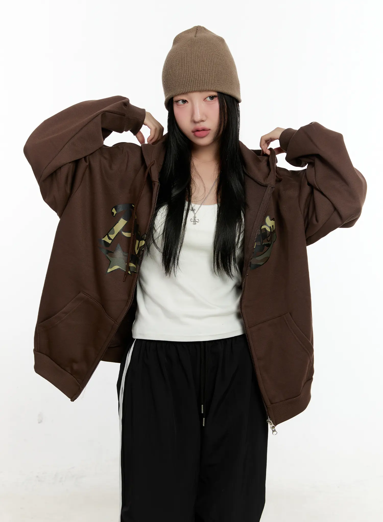 Oversized Lettering Hoodie CN505 - Image 8