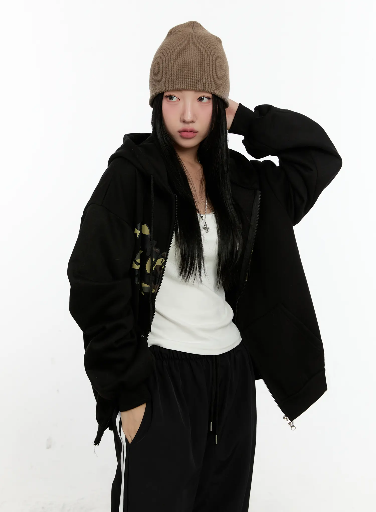 Oversized Lettering Hoodie CN505 - Image 9