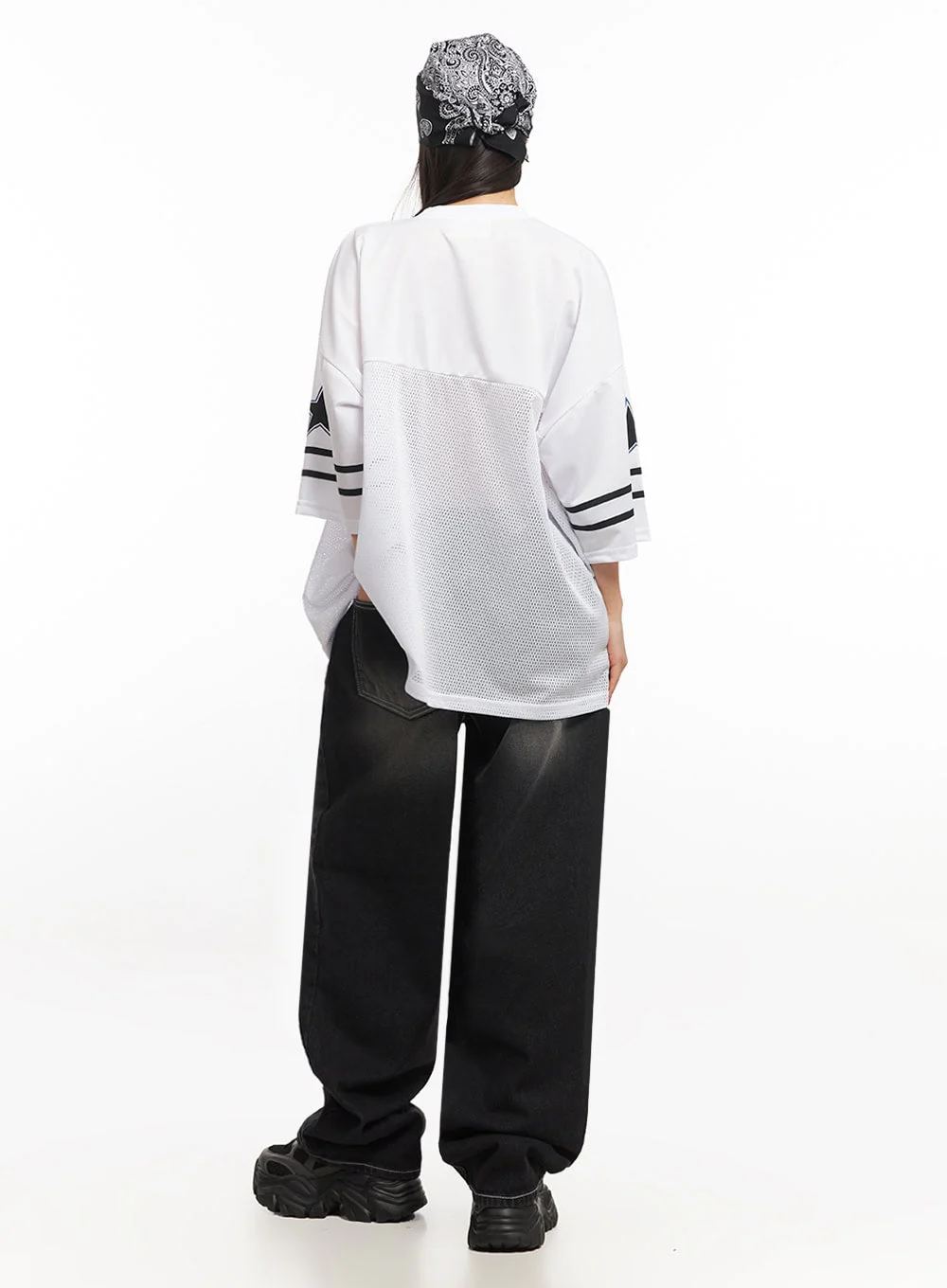 Oversized Mesh Graphic Tee IA504 - Image 12
