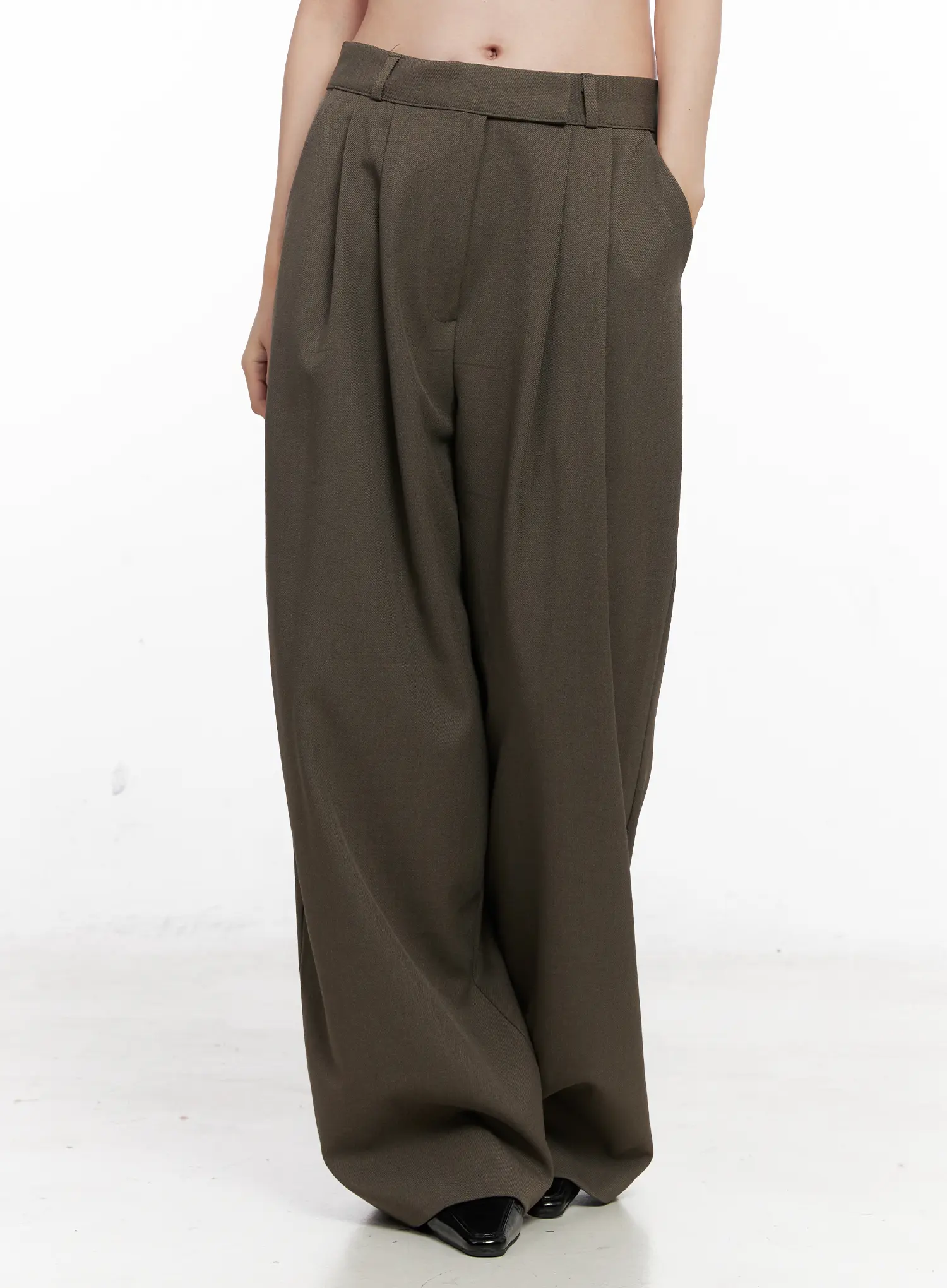 Oversized Pintuck Trousers CN504 - Image 2
