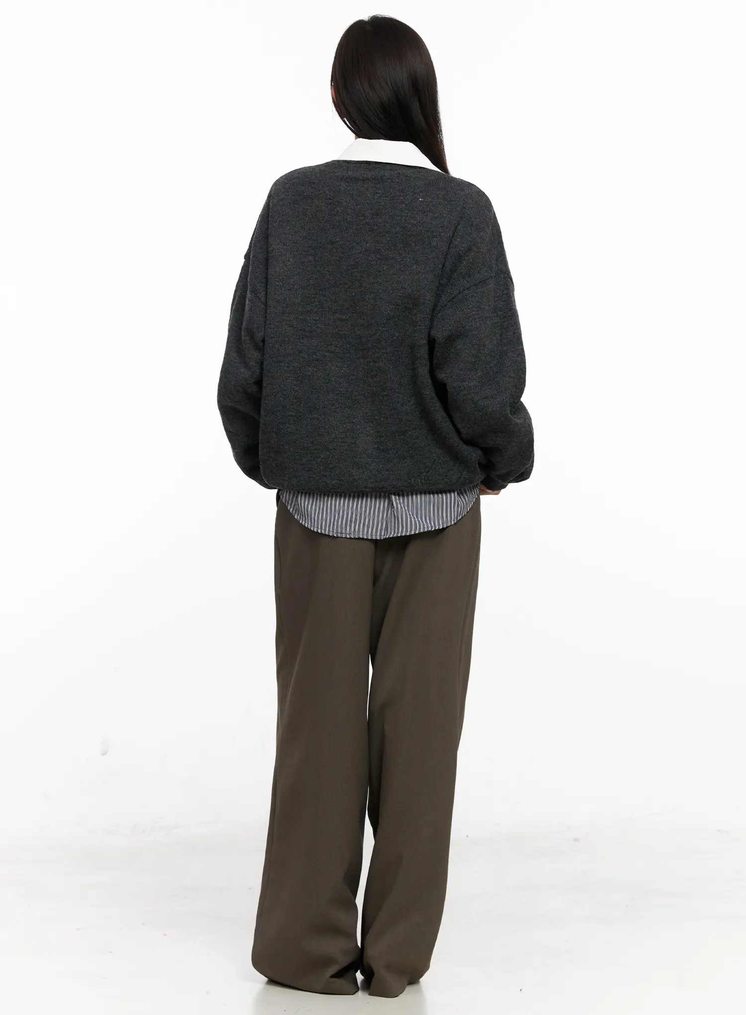 Oversized Pintuck Trousers CN504 - Image 8