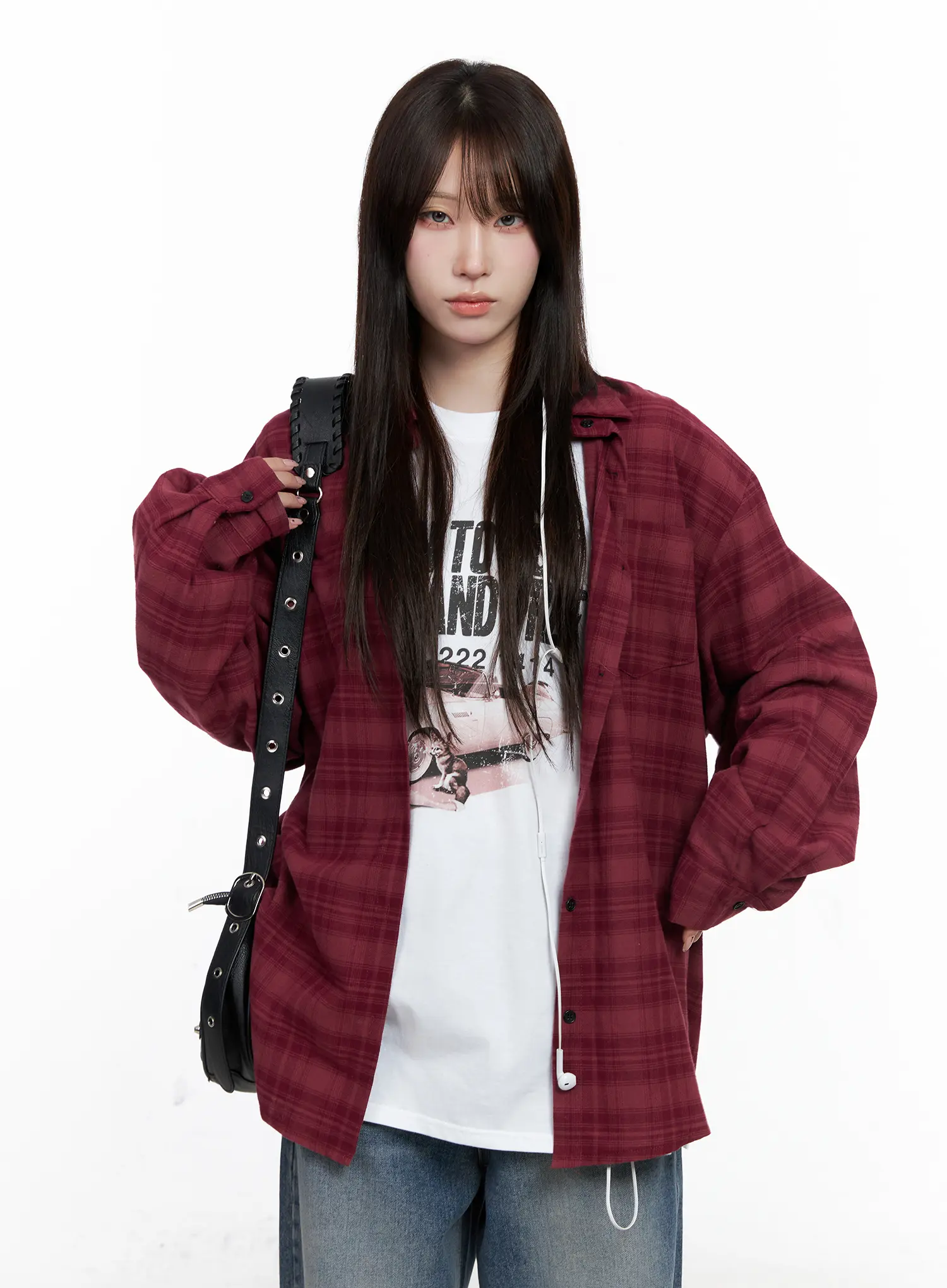 Oversized Plaid Casual Shirt CO520 - Image 8