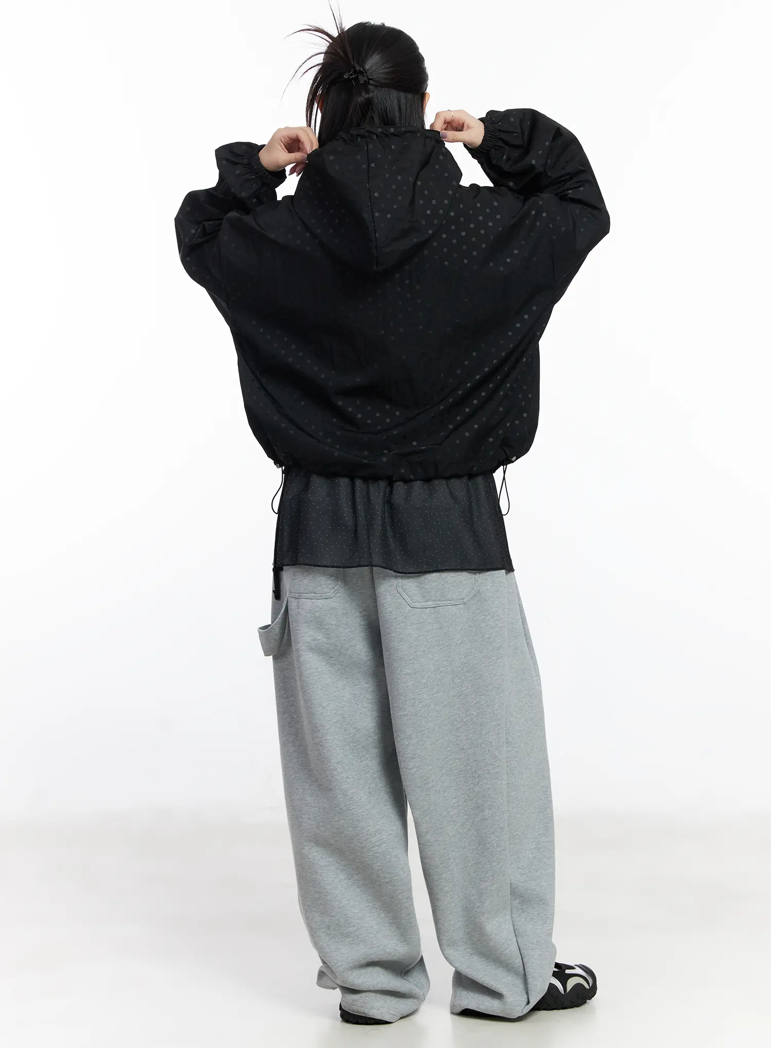 Oversized Polka Dot Windbreaker Jacket CJ530 - Image 5