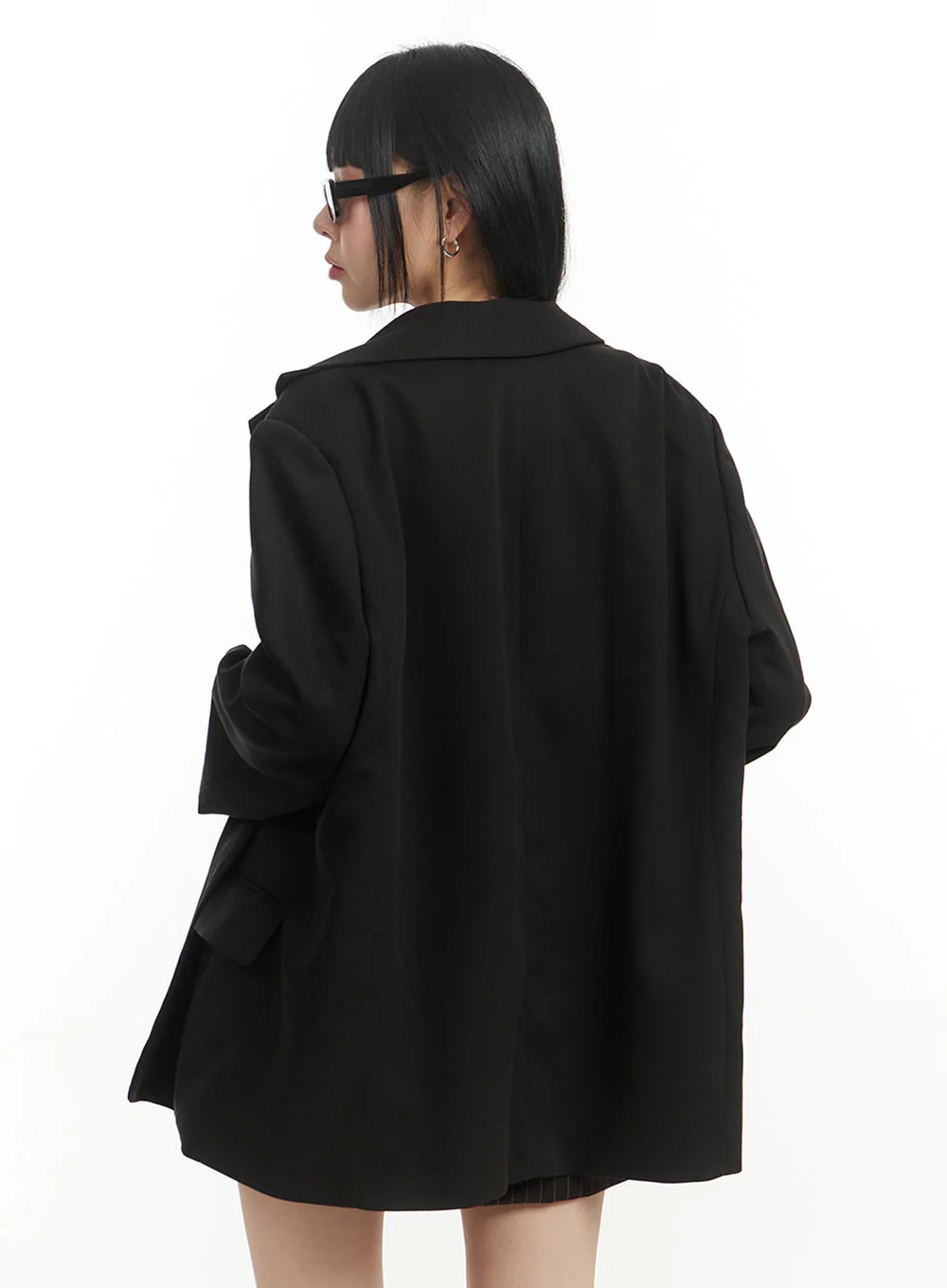Oversized Solid Pocket Blazer IM406 - Image 7