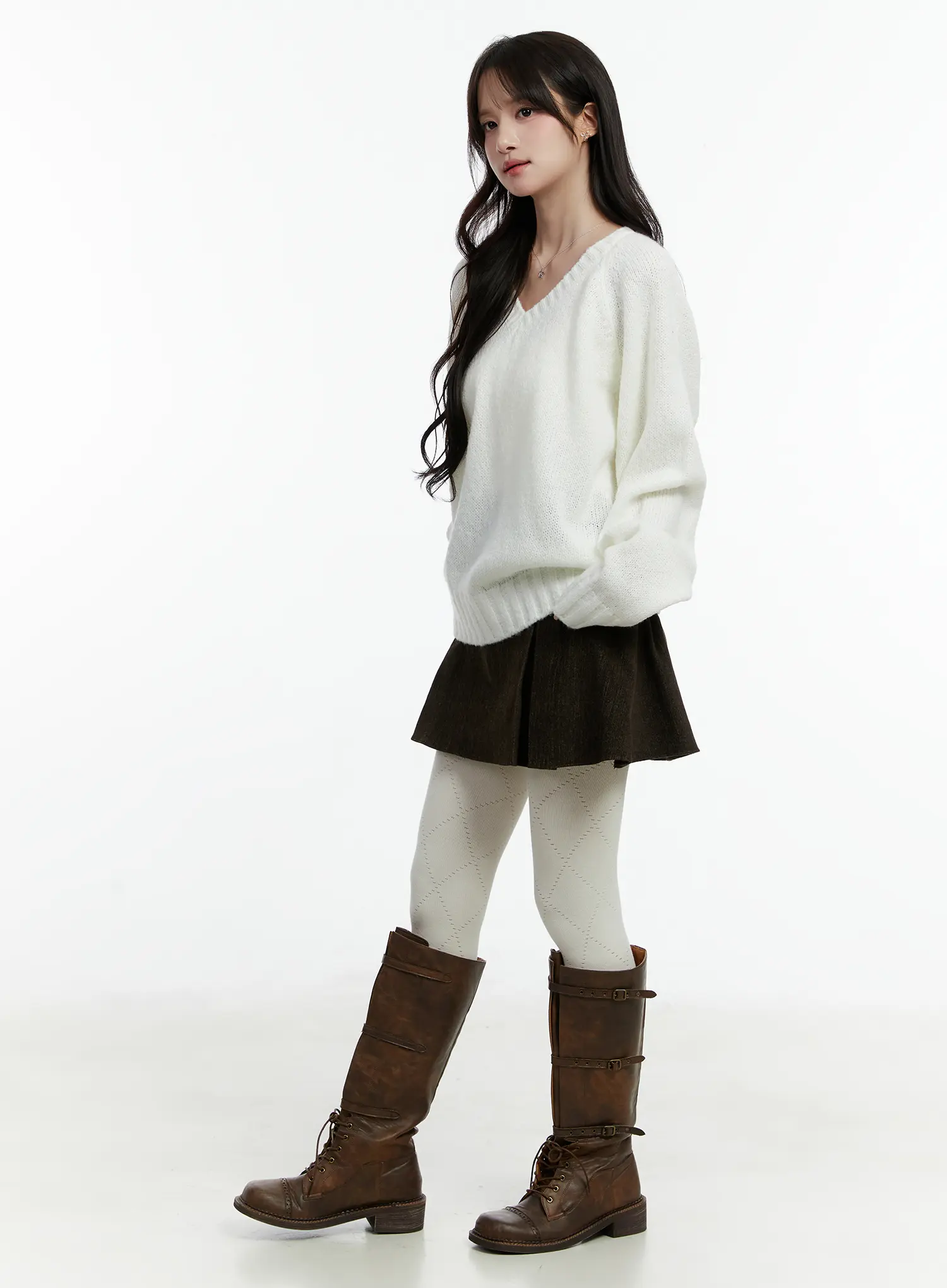 Oversized V-Neck Sweater CD523 - Image 6