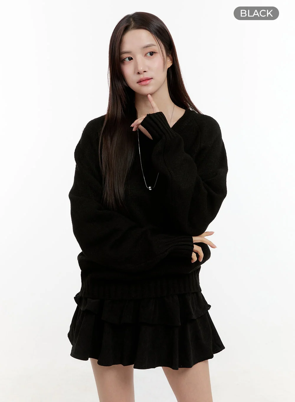 Oversized V-Neck Sweater OG429 - Image 8