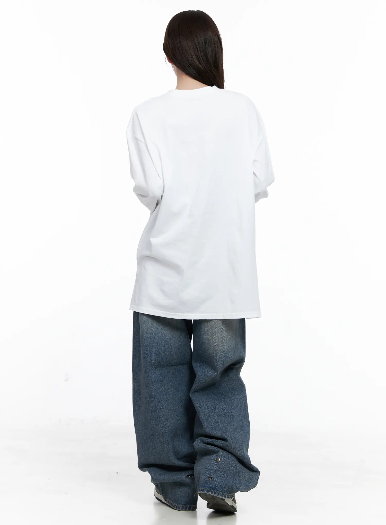 Oversized Vintage Print Long Sleeve Tee CO520 - Image 4