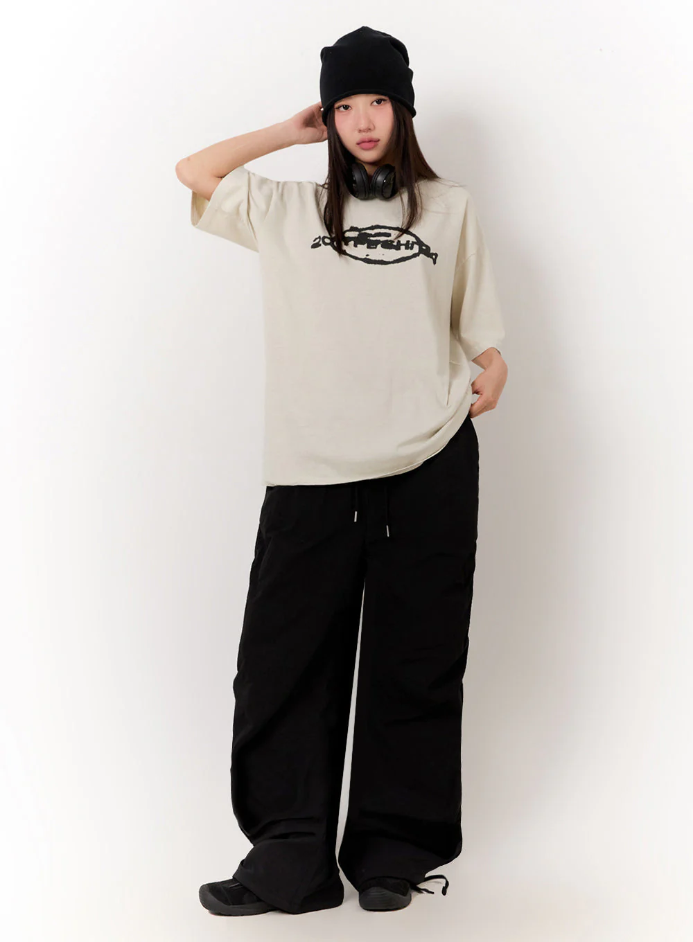 Oversized Washed Graphic Tee IU509 - Image 14