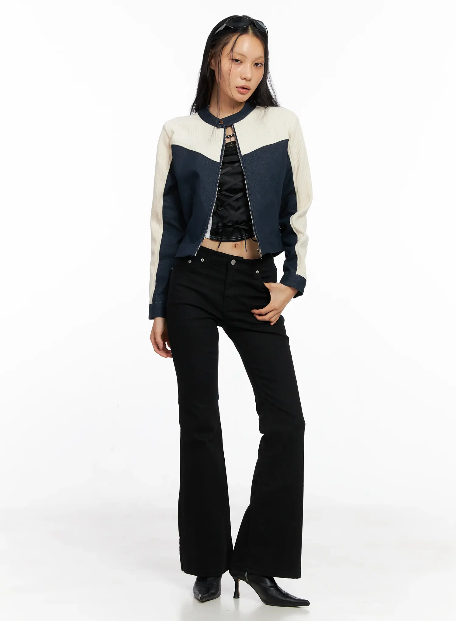 Paris Studded Bootcut Cotton Pants CO528 - Image 3