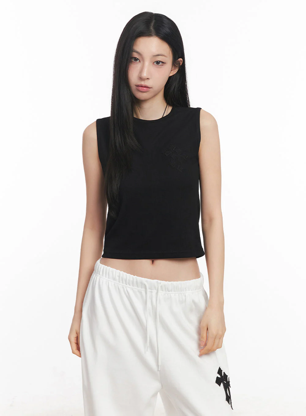 Patched Chic Sleeveless Top IY516 - Image 10