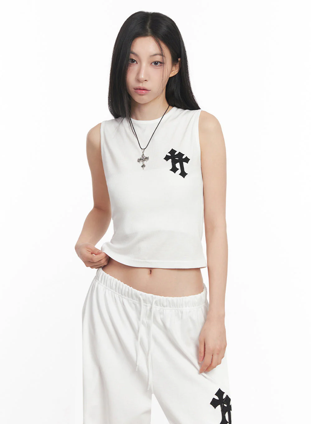 Patched Chic Sleeveless Top IY516 - Image 16