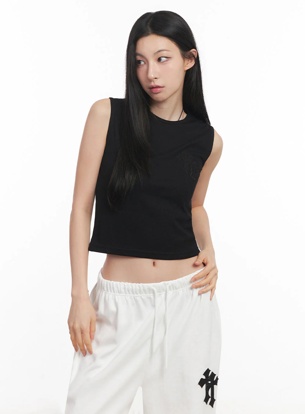 Patched Chic Sleeveless Top IY516 - Image 19