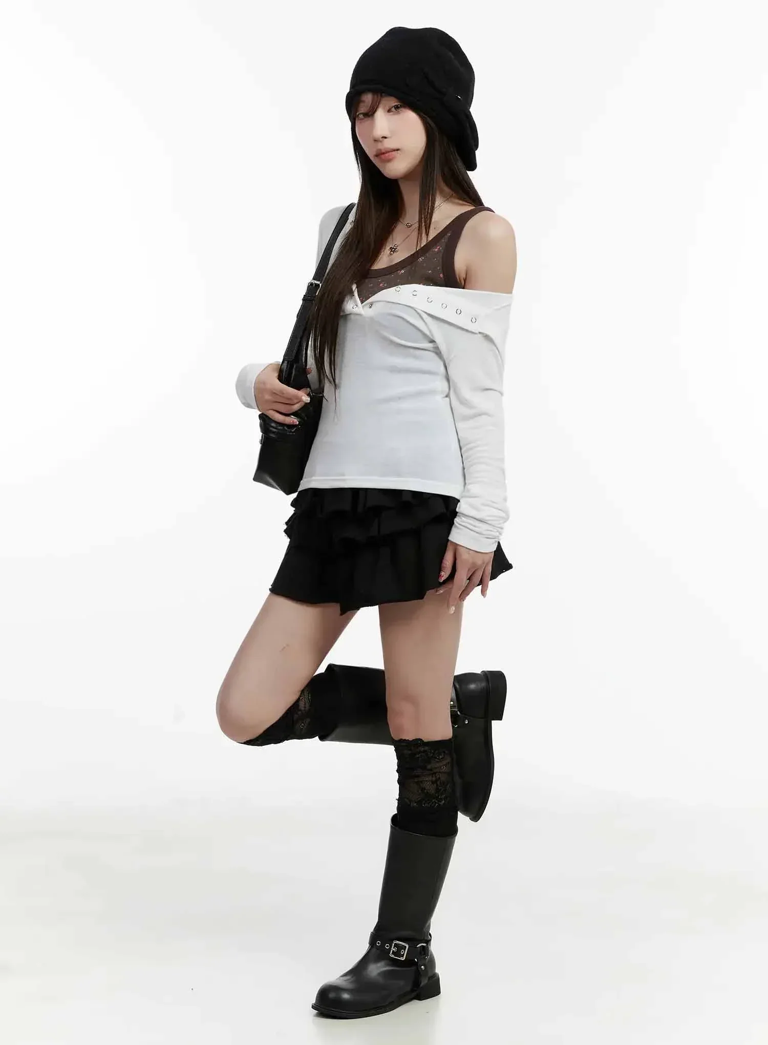 Patterned Fleece Tank Top IJ516 - Image 12