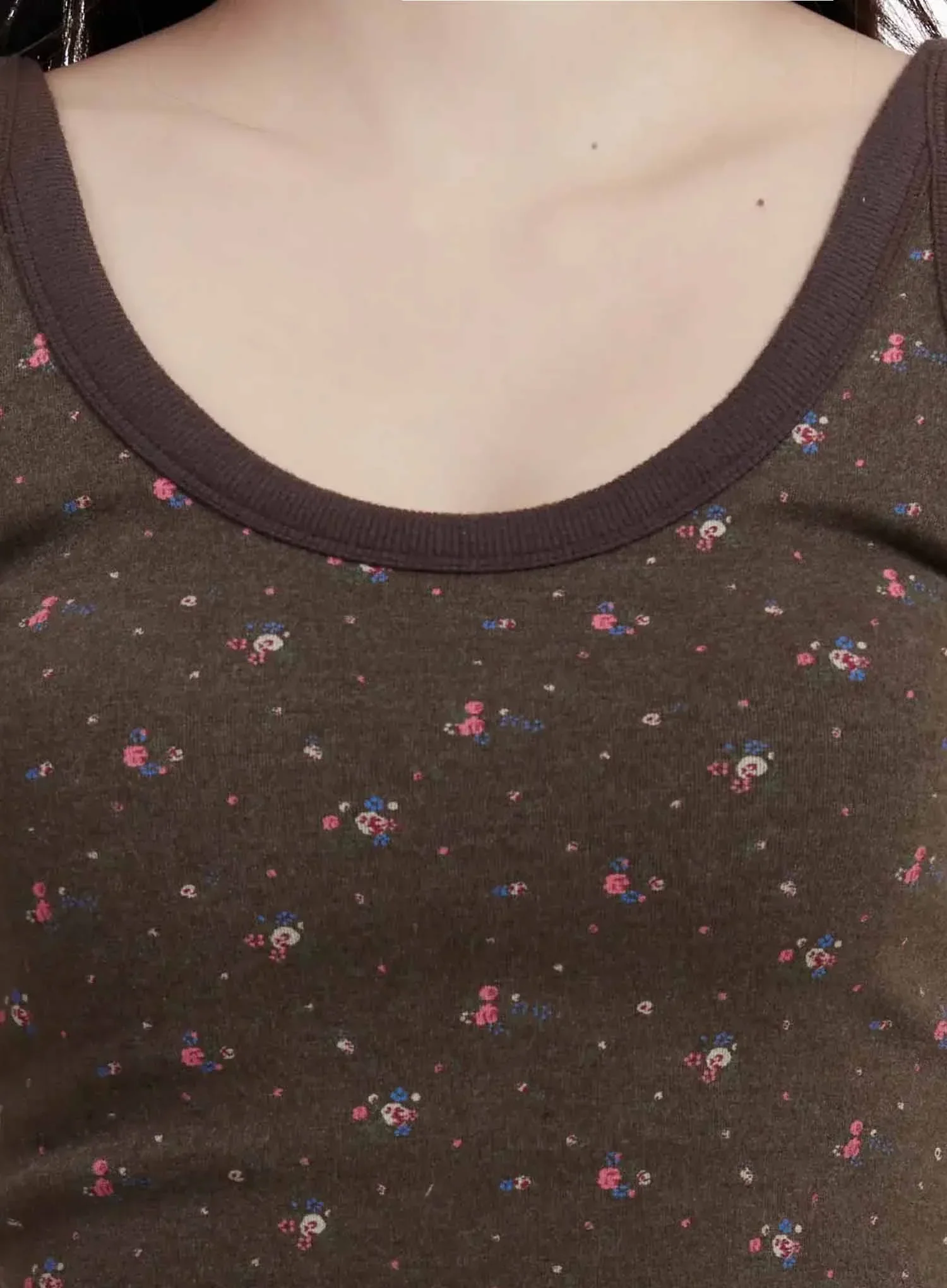 Patterned Fleece Tank Top IJ516 - Image 3