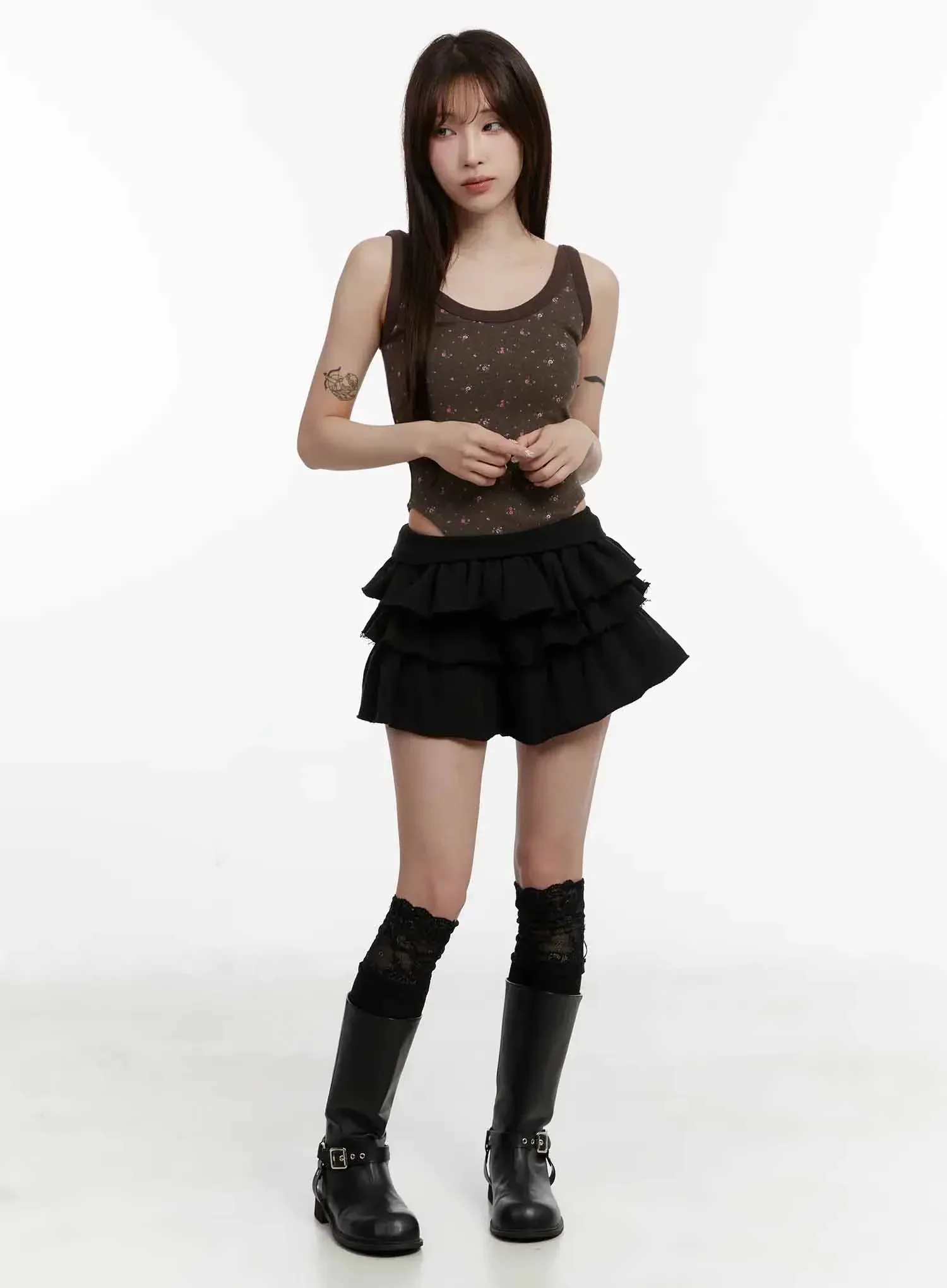 Patterned Fleece Tank Top IJ516 - Image 4