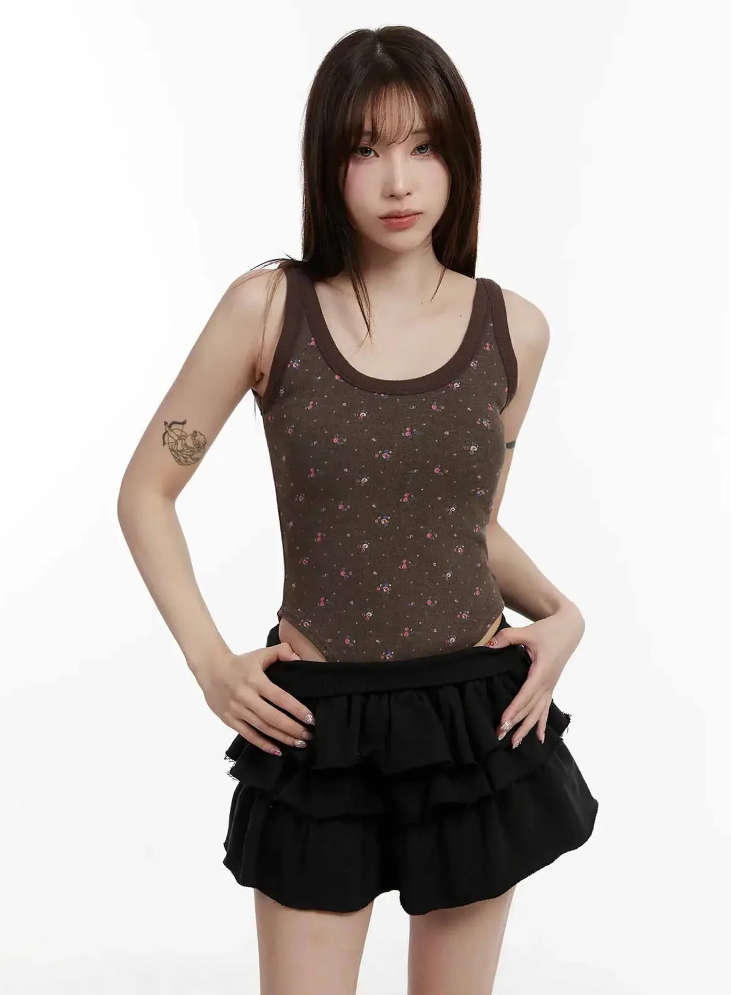 Patterned Fleece Tank Top IJ516 - Image 5
