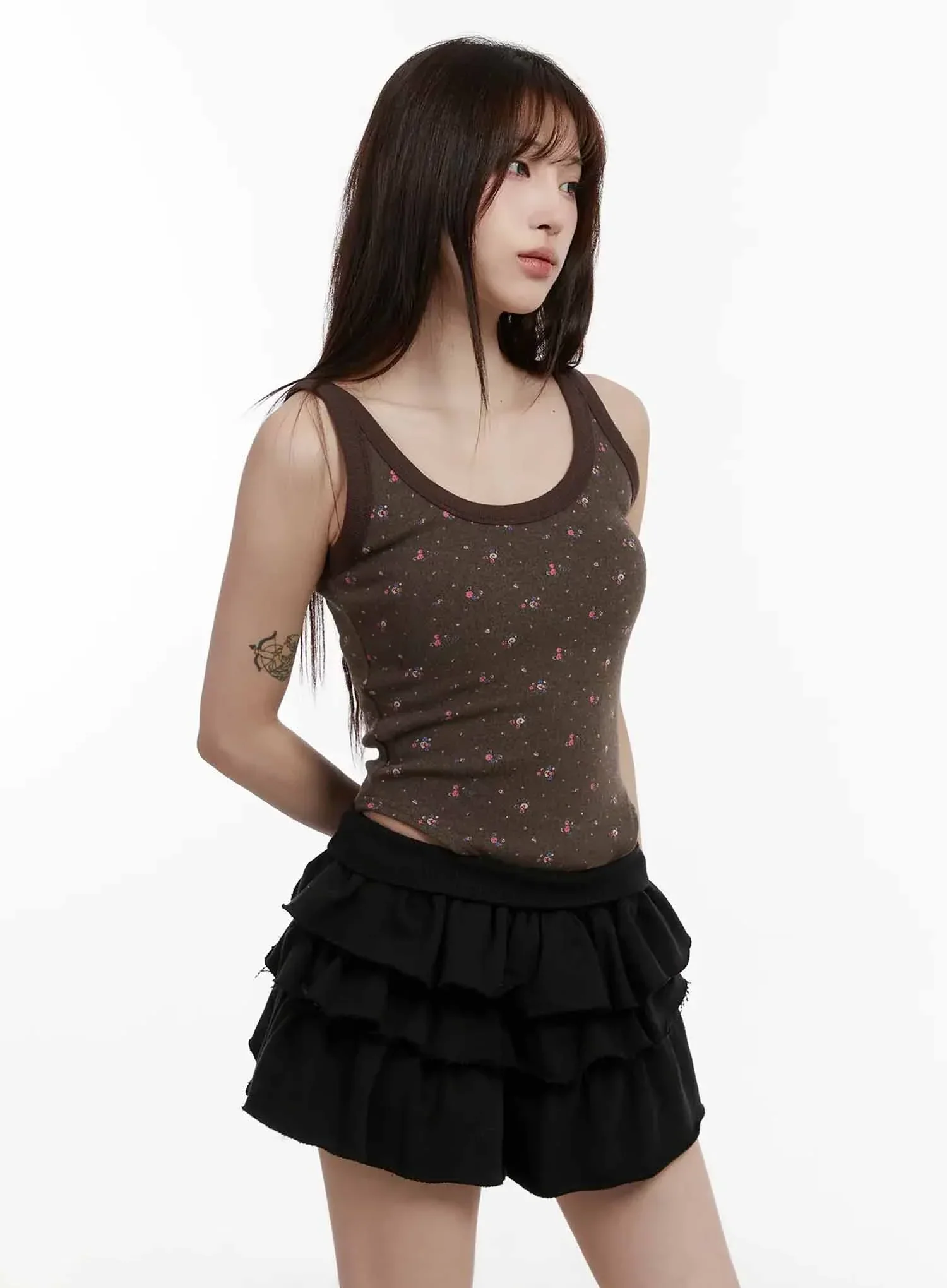 Patterned Fleece Tank Top IJ516 - Image 6