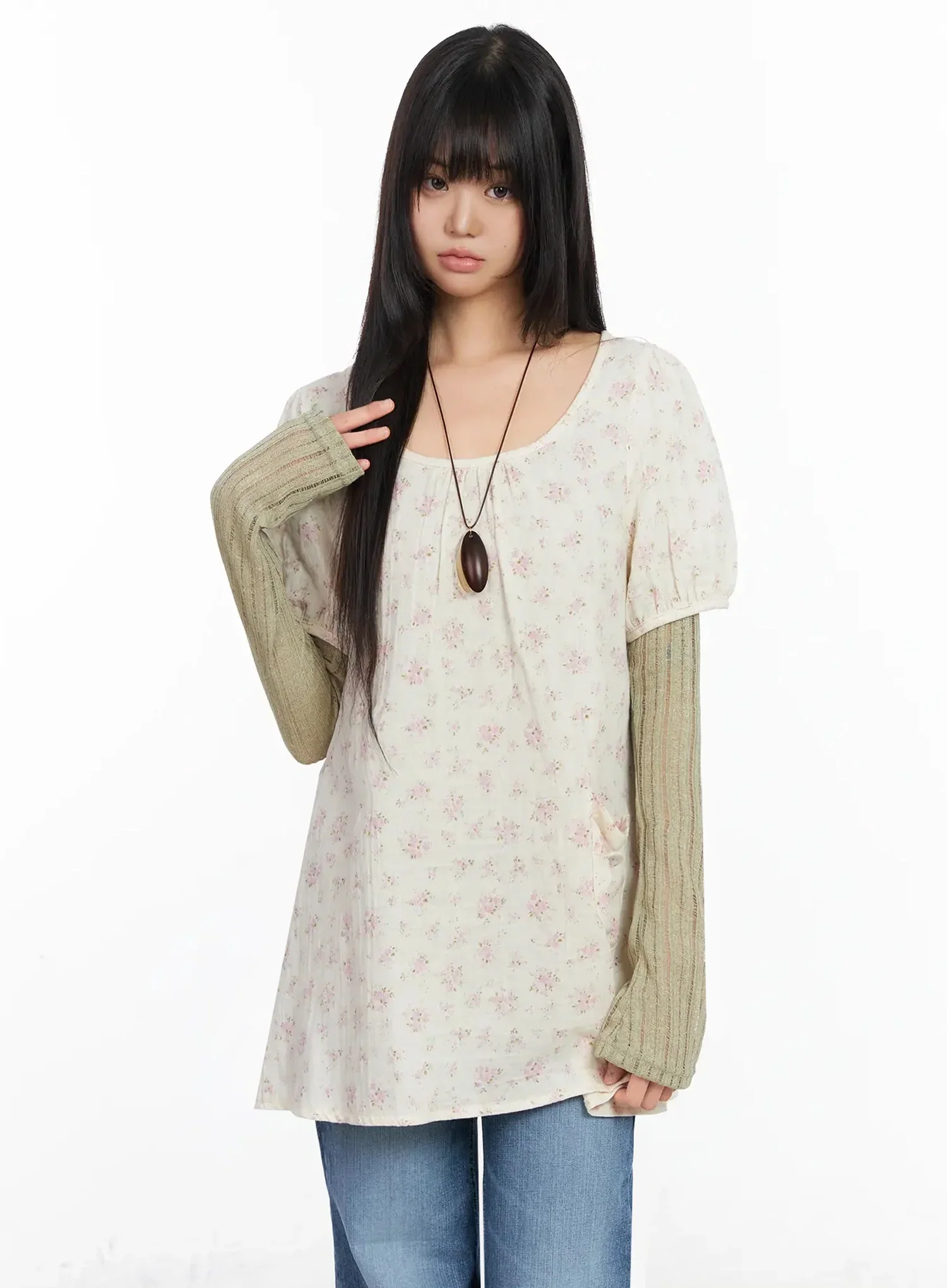 Patterned Tunic Layer Dress IA523 - Image 3
