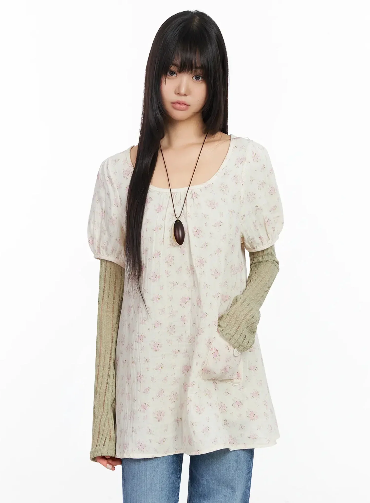Patterned Tunic Layer Dress IA523 - Image 7