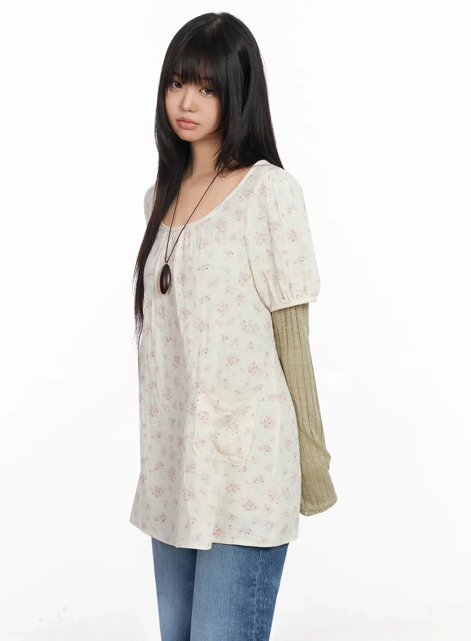 Patterned Tunic Layer Dress IA523 - Image 8