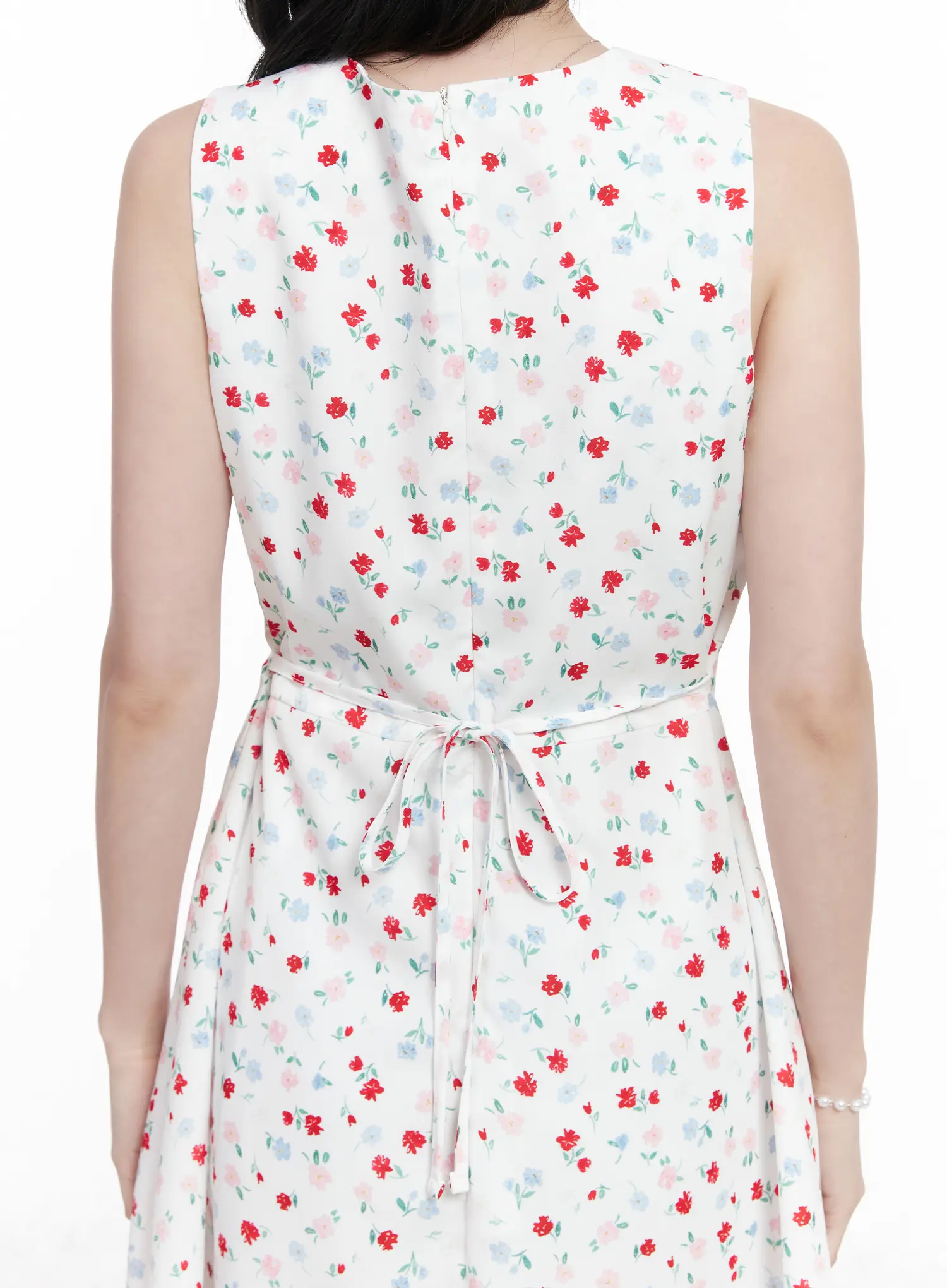 Patterned V-Neck Sleeveless Mini Dress CA509 - Image 6