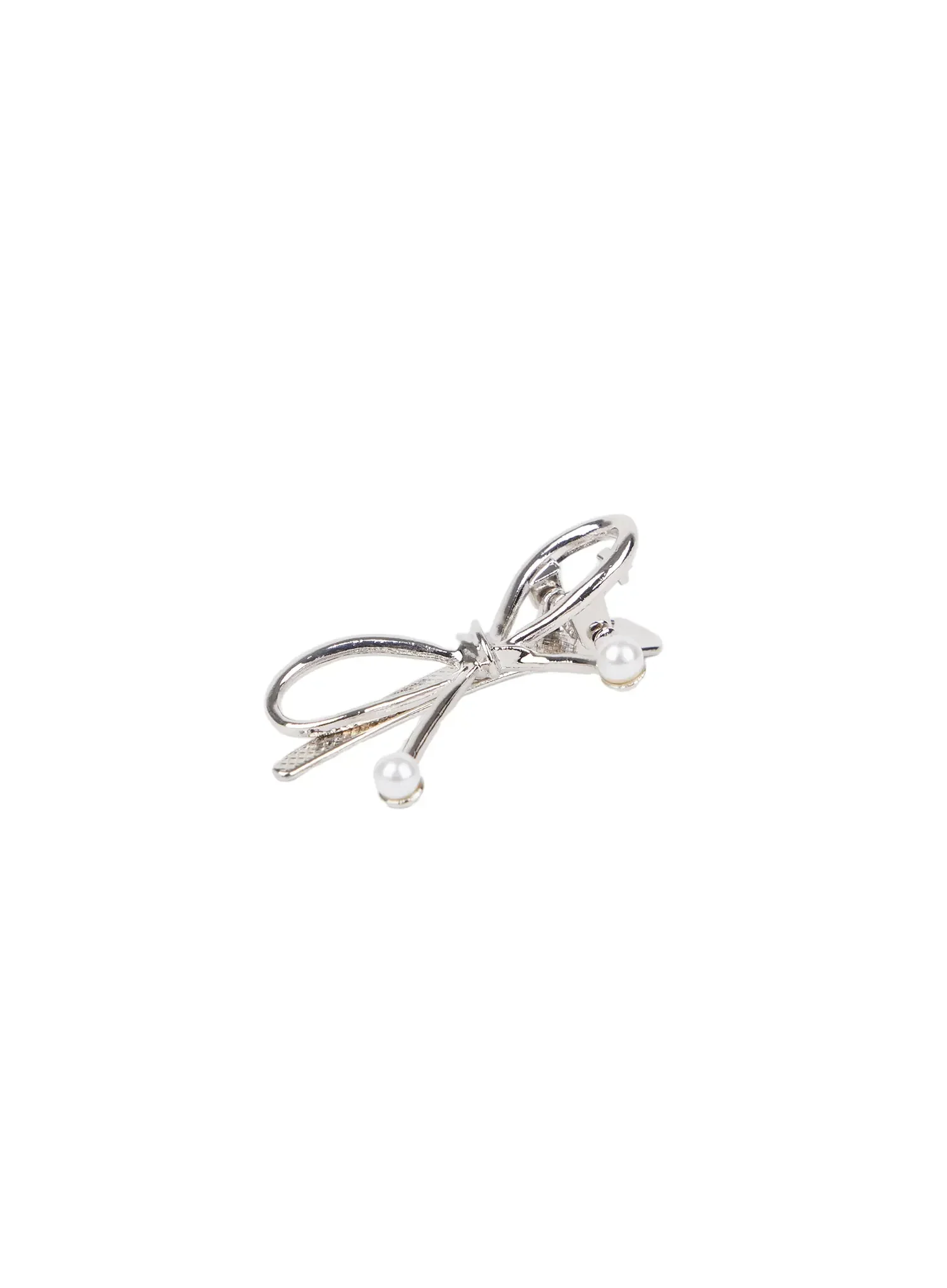 Pearl Accent Bow Hair Clip IM531 - Image 3