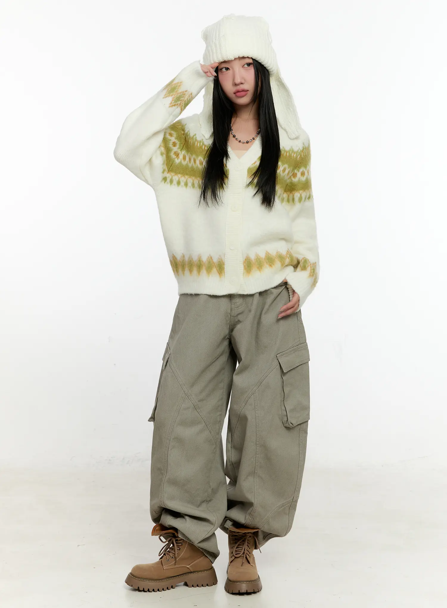 Pigment Cargo Wide-Leg Pants CN506 - Image 2