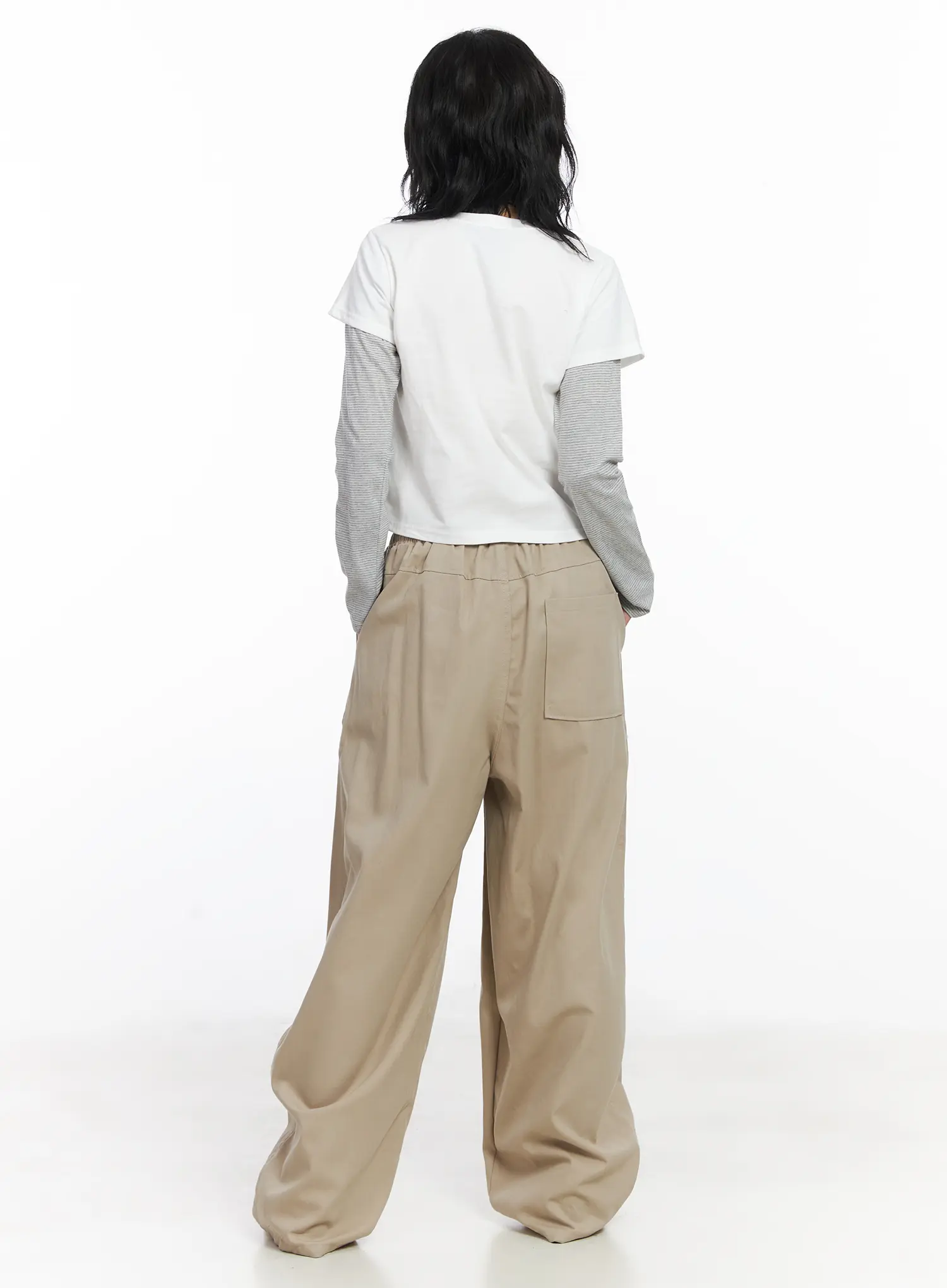 Pin Tuck Wide Leg Balloon Pants CJ523 - Image 7