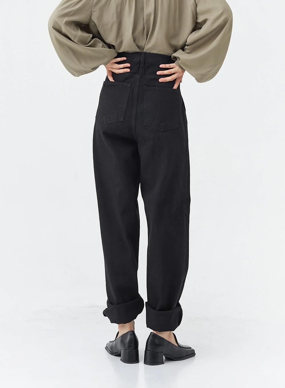 Pintuck Black Jeans OG18 - Image 10
