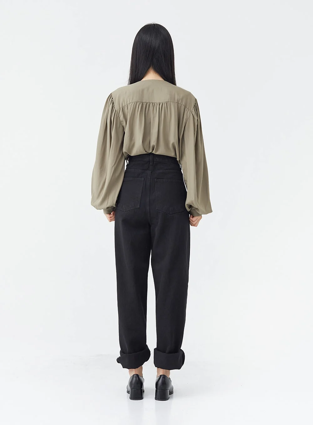 Pintuck Black Jeans OG18 - Image 13