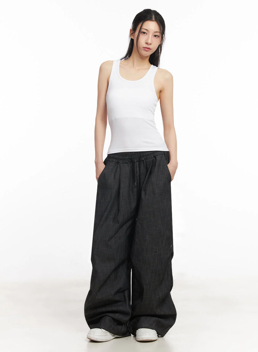 Pintuck Denim Sweatpants IY529 - Image 10