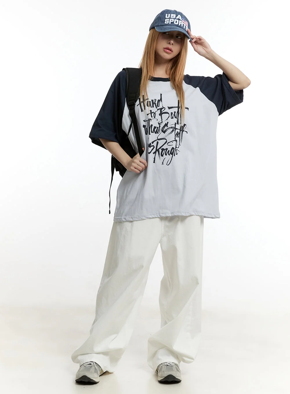 Pintuck Oversized Cotton Trousers CY505 - Image 7