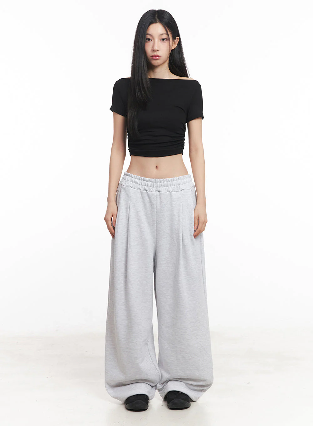 Pintuck Oversized Sweatpants IY516 - Image 4