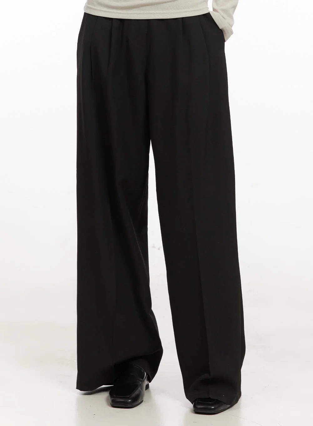 Pintuck Relaxed-Fit Slacks CJ528 - Image 11