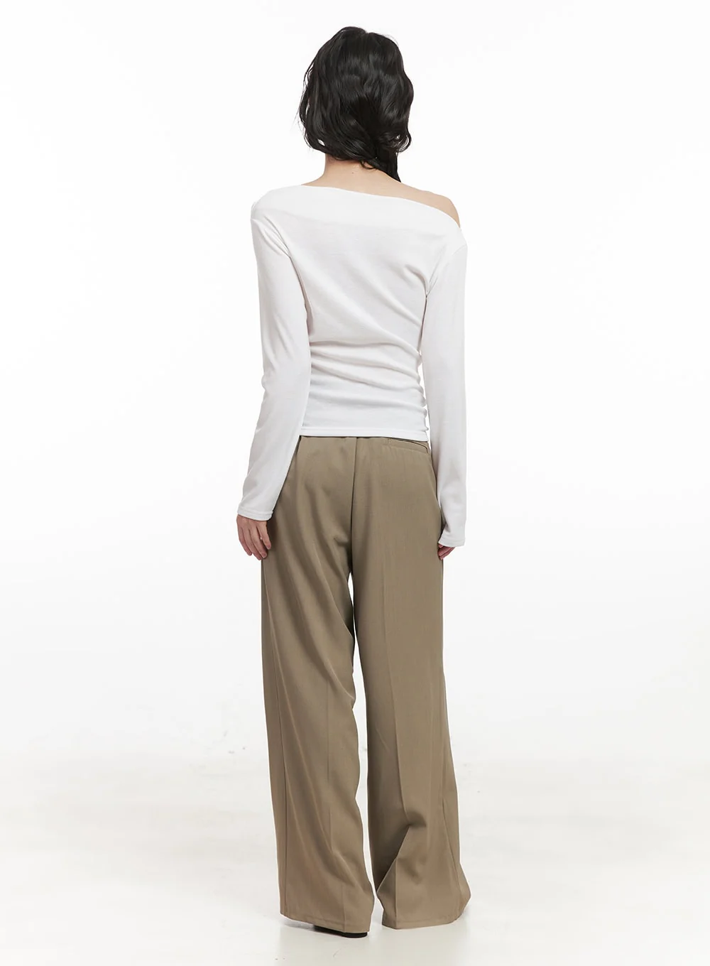 Pintuck Relaxed-Fit Slacks CJ528 - Image 6