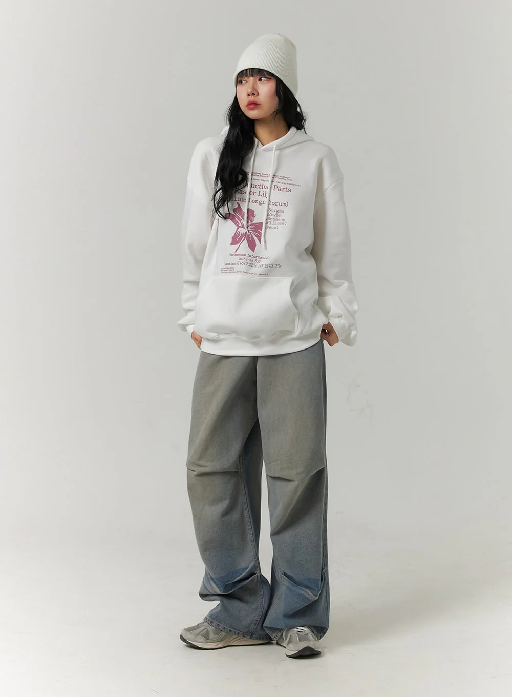 Pintuck Washed Denim Wide-Leg Jeans CJ418 - Image 2