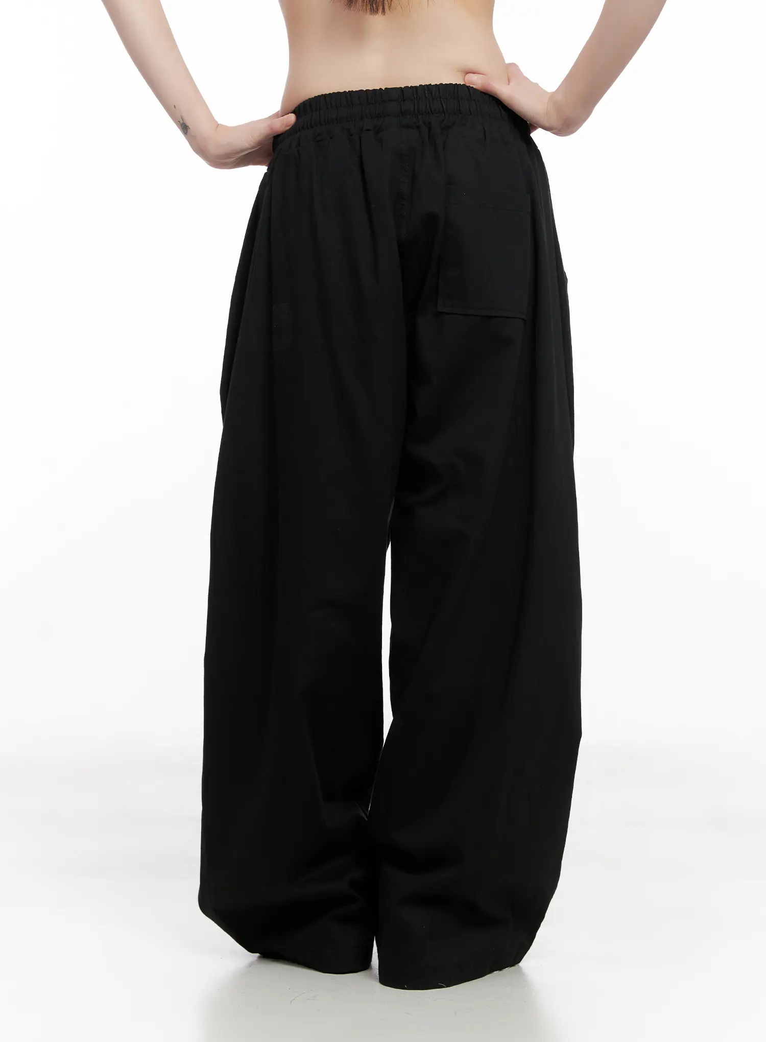 Pintuck Wide Cotton Pants CG518 - Image 6
