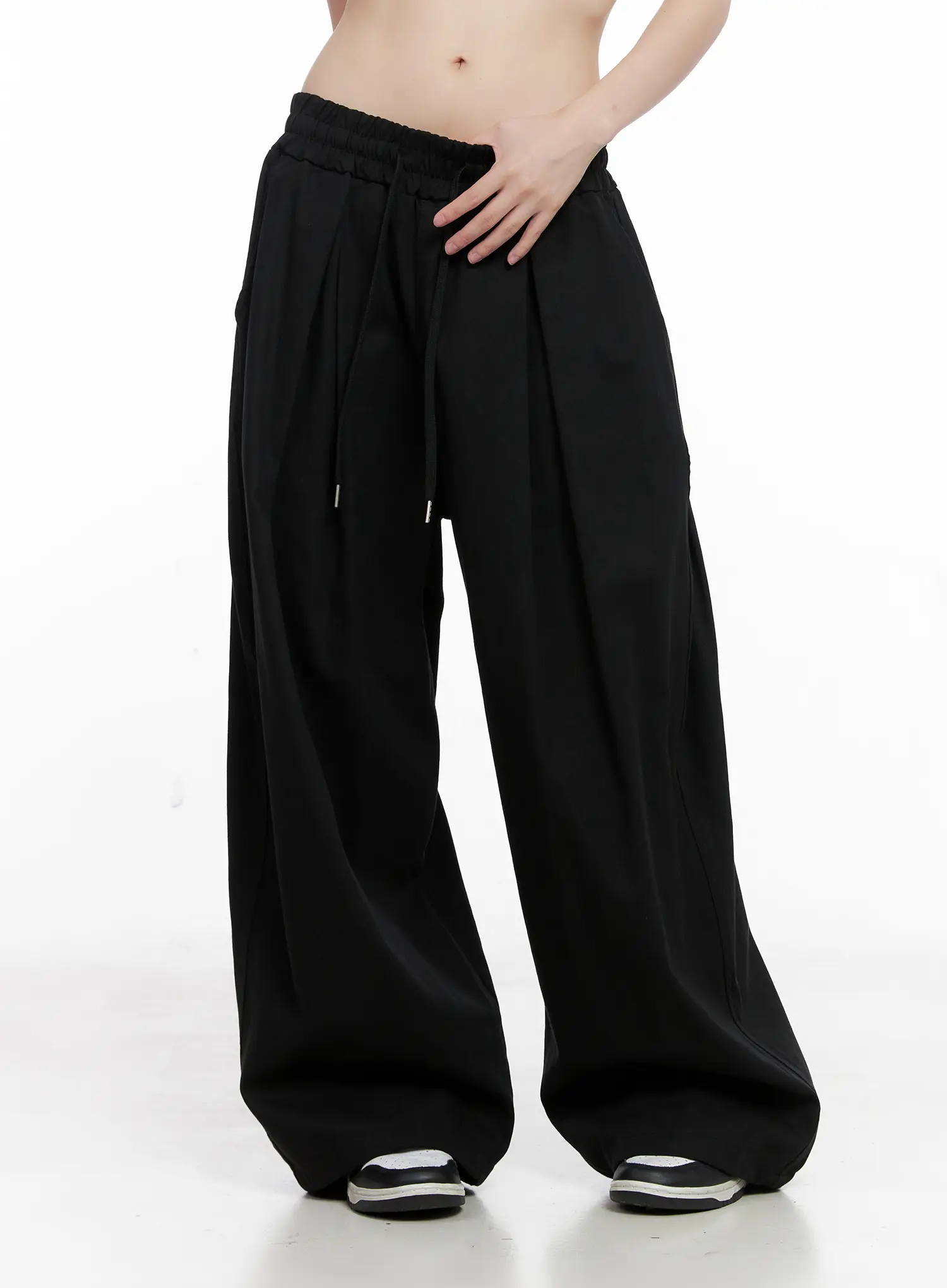 Pintuck Wide Cotton Pants CG518 - Image 8