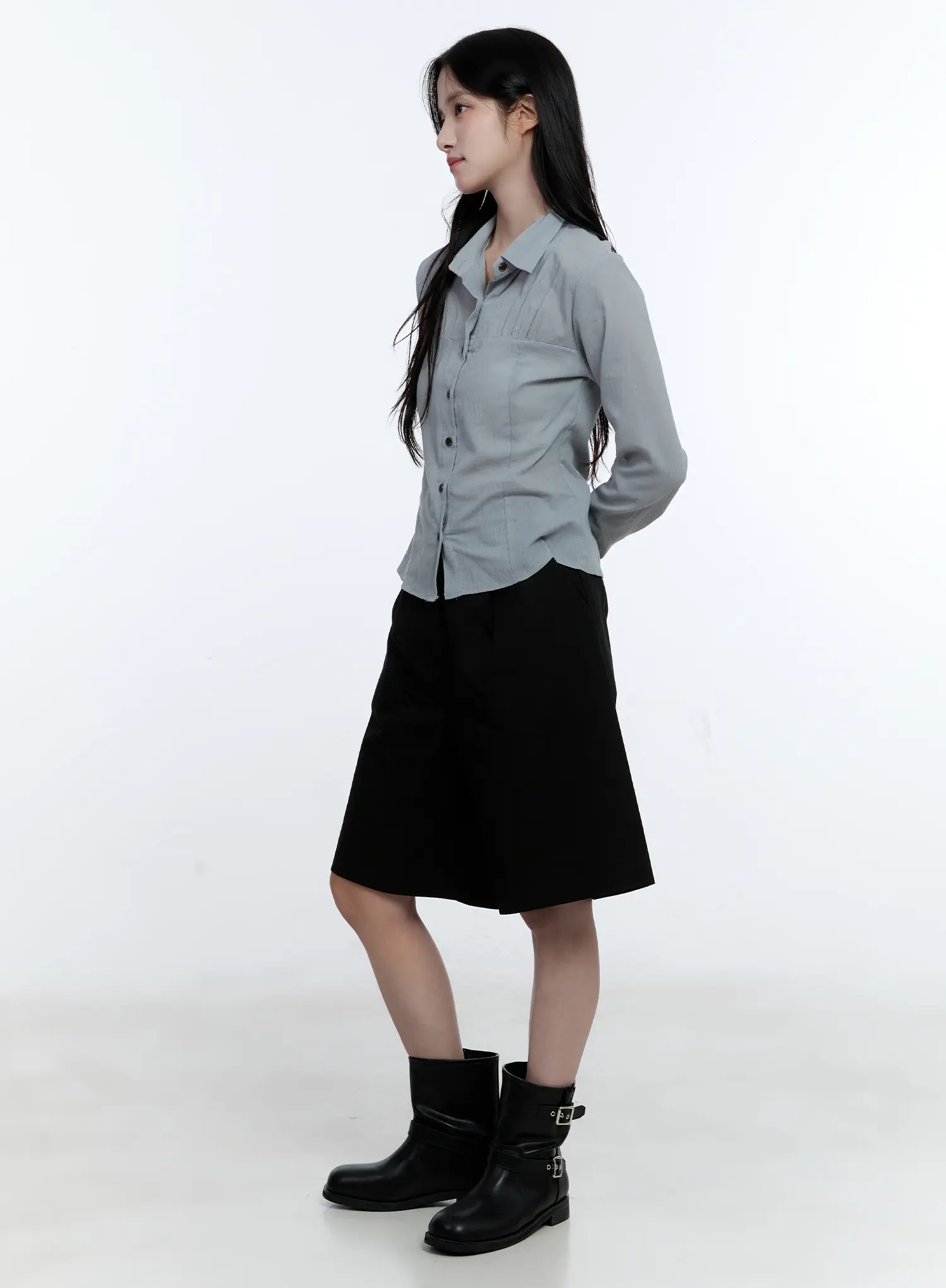 Pintuck Wide Jorts CG512 - Image 4