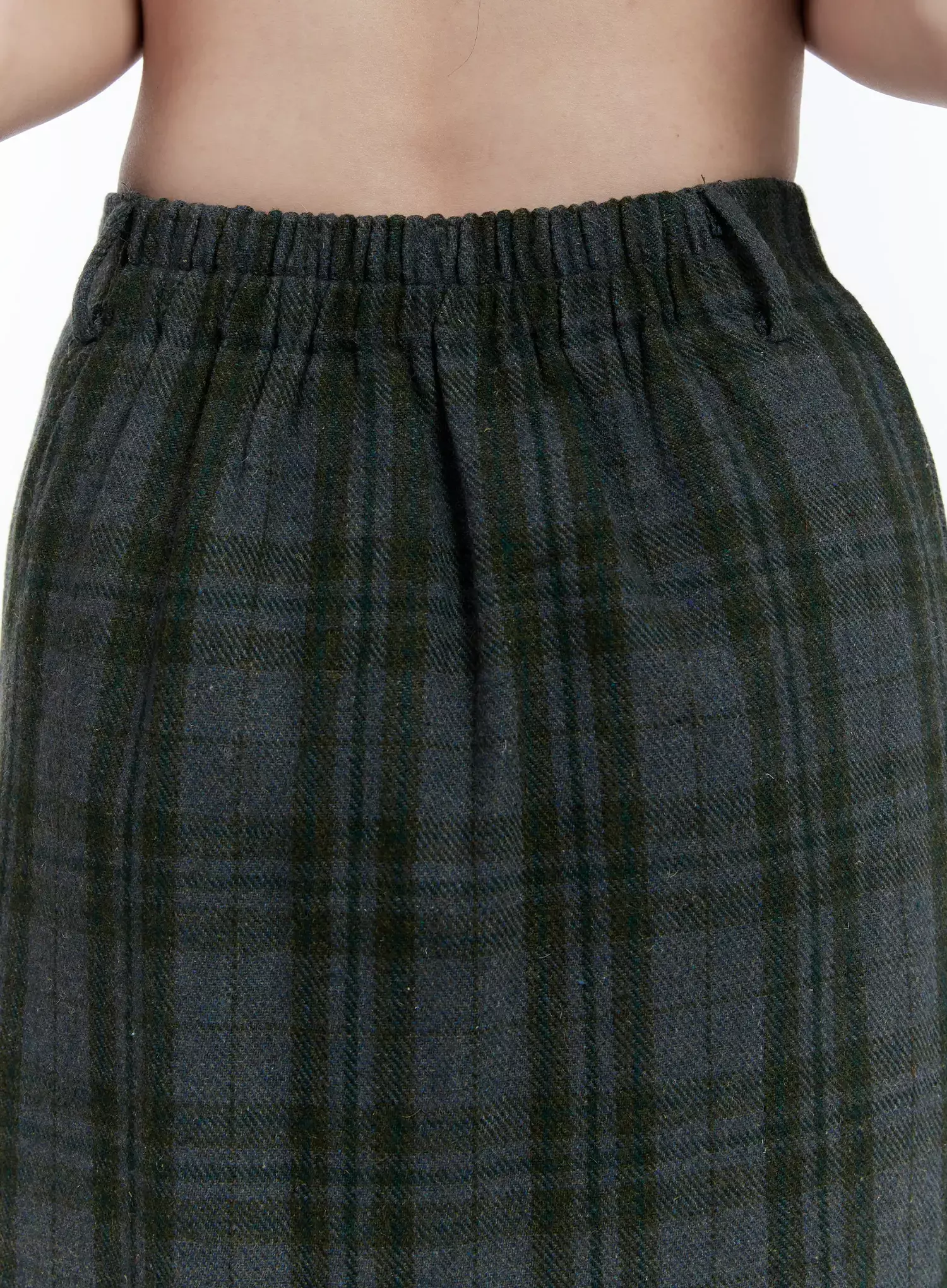 Plaid A-Line Midi Skirt ID526 - Image 12