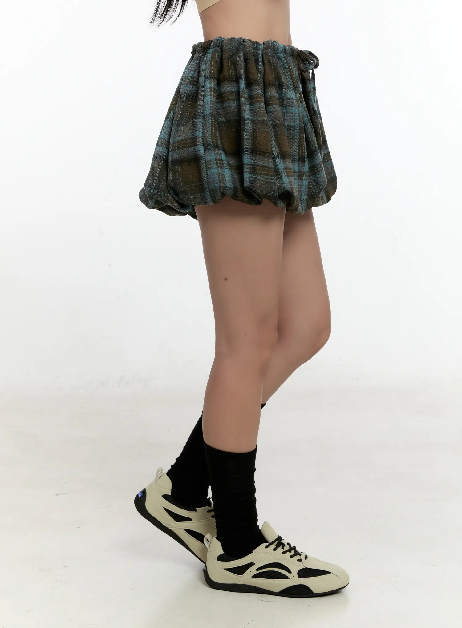 Plaid Balloon Shorts CN505 - Image 5