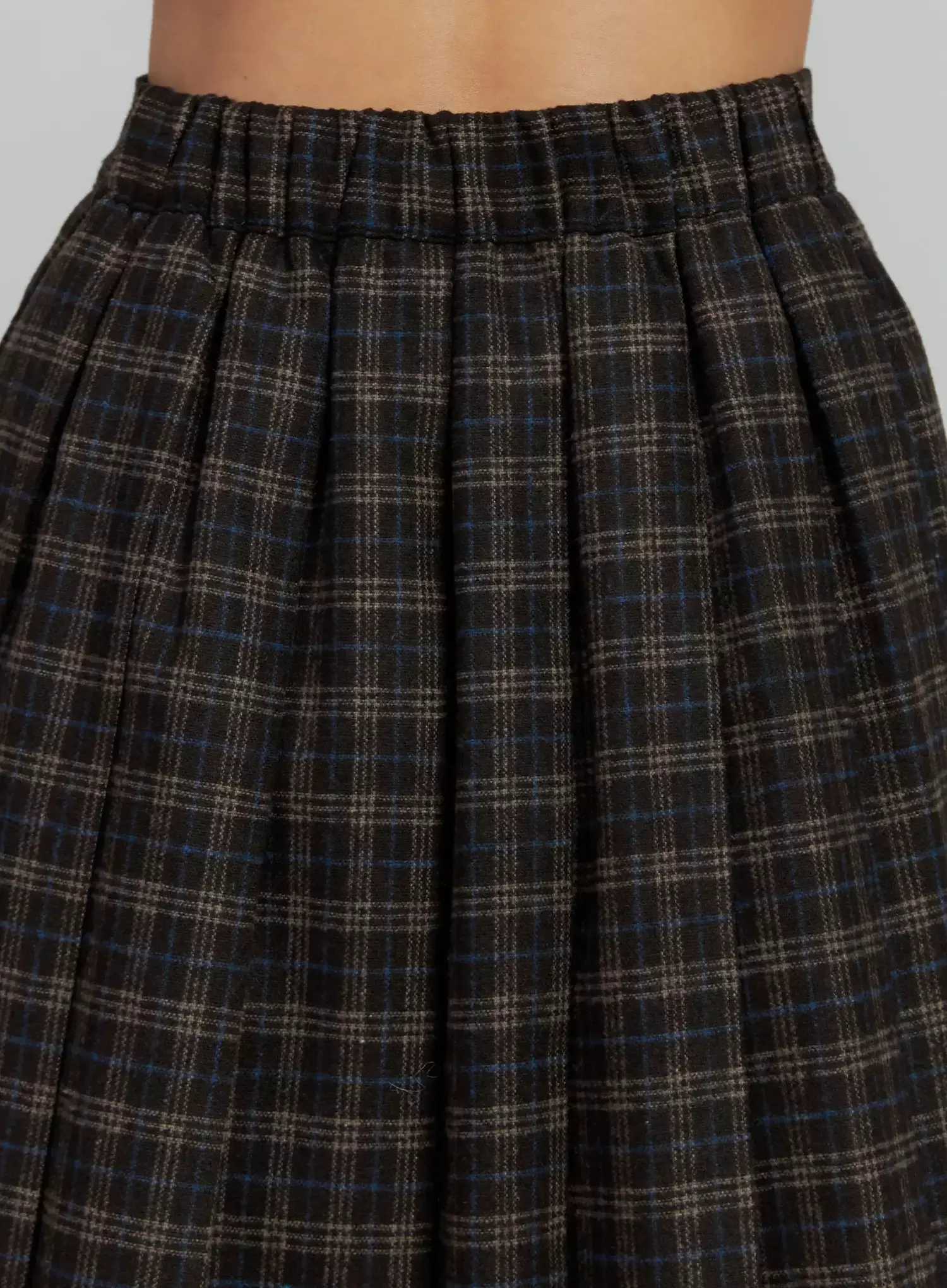 Plaid Pleated Midi Skirt IJ502 - Image 12